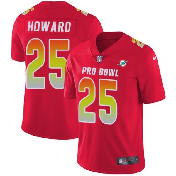 Nike Dolphins #25 Xavien Howard Red Men's Stitched NFL Limited AFC 2019 Pro Bowl Jersey