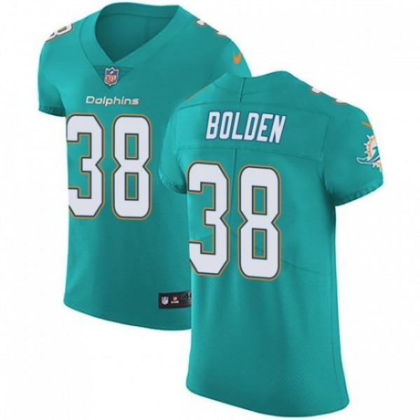 Nike Dolphins #38 Brandon Bolden Aqua Green Team Color Men's Stitched NFL Vapor Untouchable Elite Jersey