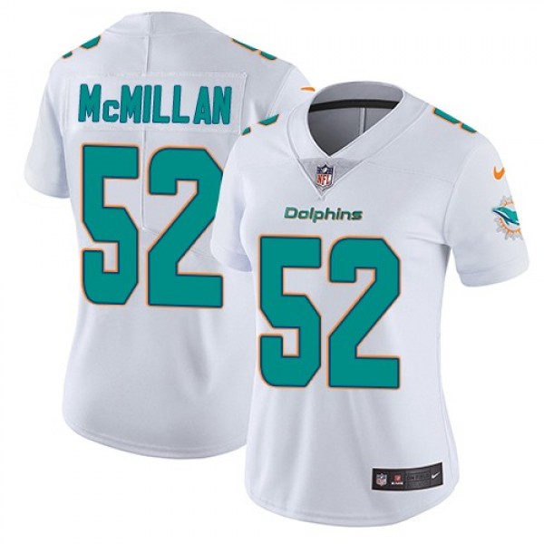 Women's Dolphins #52 Raekwon McMillan White Stitched NFL Vapor Untouchable Limited Jersey