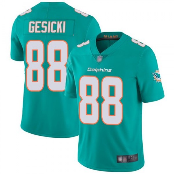 Nike Dolphins #88 Mike Gesicki Aqua Green Team Color Men's Stitched NFL Vapor Untouchable Limited Jersey