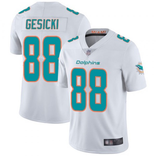 Nike Dolphins #88 Mike Gesicki White Men's Stitched NFL Vapor Untouchable Limited Jersey