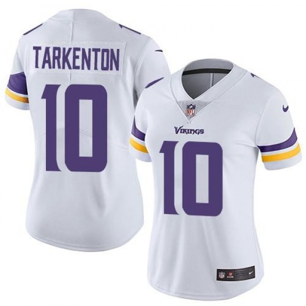 Women's Vikings #10 Fran Tarkenton White Stitched NFL Vapor Untouchable Limited Jersey