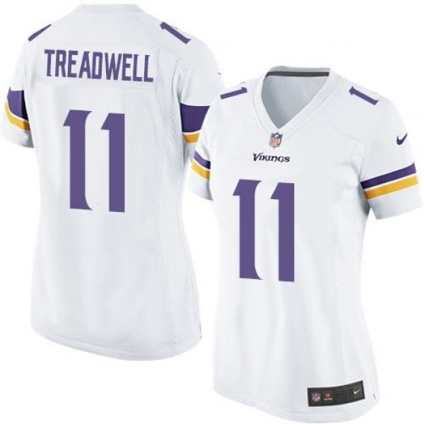 Women's Vikings #11 Laquon Treadwell White Stitched NFL Elite Jersey