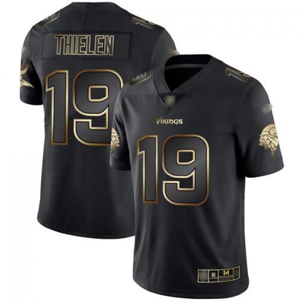 Nike Vikings #19 Adam Thielen Black/Gold Men's Stitched NFL Vapor Untouchable Limited Jersey
