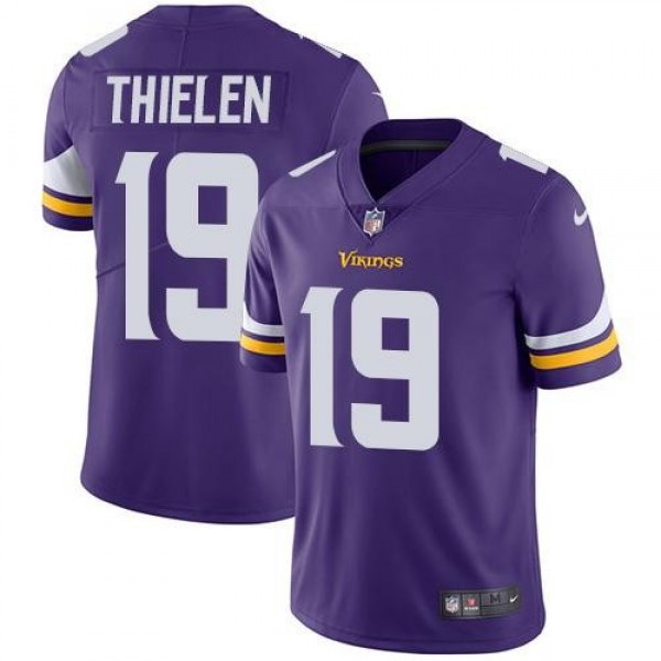 Nike Vikings #19 Adam Thielen Purple Team Color Men's Stitched NFL Vapor Untouchable Limited Jersey