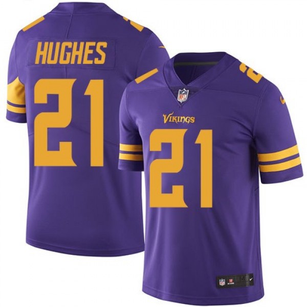 Nike Vikings #21 Mike Hughes Purple Men's Stitched NFL Limited Rush Jersey