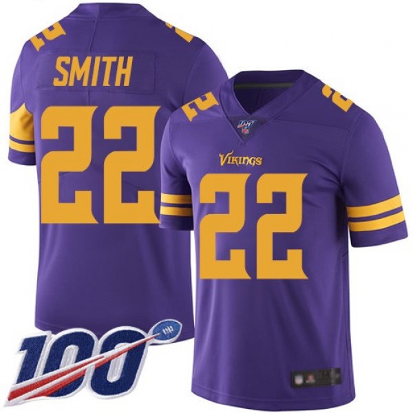 Nike Vikings #22 Harrison Smith Purple Men's Stitched NFL Limited Rush 100th Season Jersey