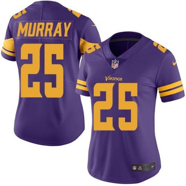 Women's Vikings #25 Latavius Murray Purple Stitched NFL Limited Rush Jersey
