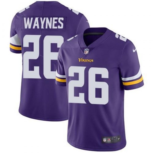 Nike Vikings #26 Trae Waynes Purple Team Color Men's Stitched NFL Vapor Untouchable Limited Jersey