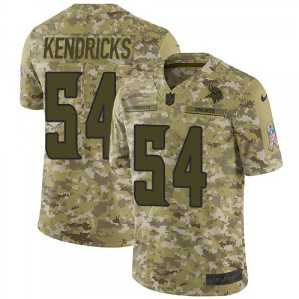Nike Vikings #54 Eric Kendricks Camo Men's Stitched NFL Limited 2018 Salute To Service Jersey