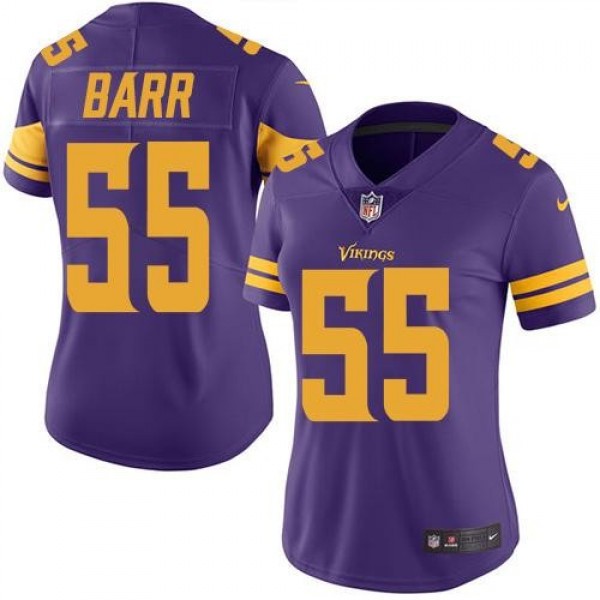 Women's Vikings #55 Anthony Barr Purple Stitched NFL Limited Rush Jersey