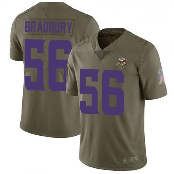 Nike Vikings #56 Garrett Bradbury Olive Men's Stitched NFL Limited 2017 Salute To Service Jersey