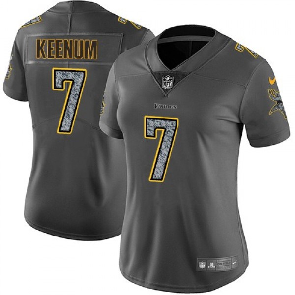 Women's Vikings #7 Case Keenum Gray Static Stitched NFL Vapor Untouchable Limited Jersey