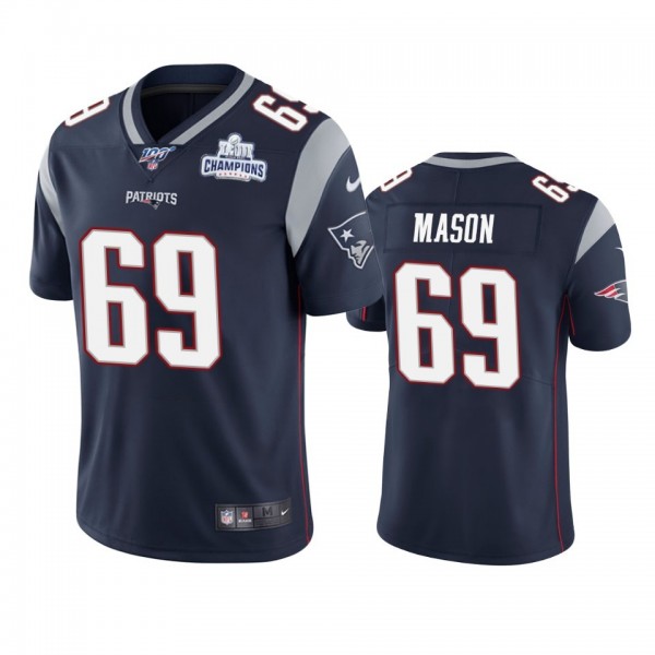 نسر امريكي New England Patriots #69 Shaq Mason Navy Super Bowl LIII Champions ... نسر امريكي