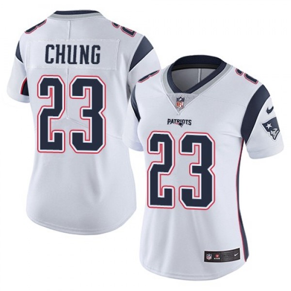 فستان طبقات كشكش Women's Patriots #23 Patrick Chung White Stitched NFL Vapor ... فستان طبقات كشكش