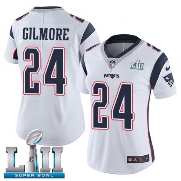 مصاصة الفواكه للاطفال Women's Patriots #24 Stephon Gilmore White Super Bowl LII Stitched ... مصاصة الفواكه للاطفال