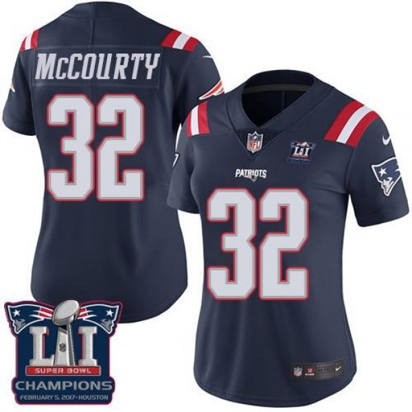استنسل Women's Patriots #32 Devin McCourty Navy Blue Super Bowl LI ... استنسل