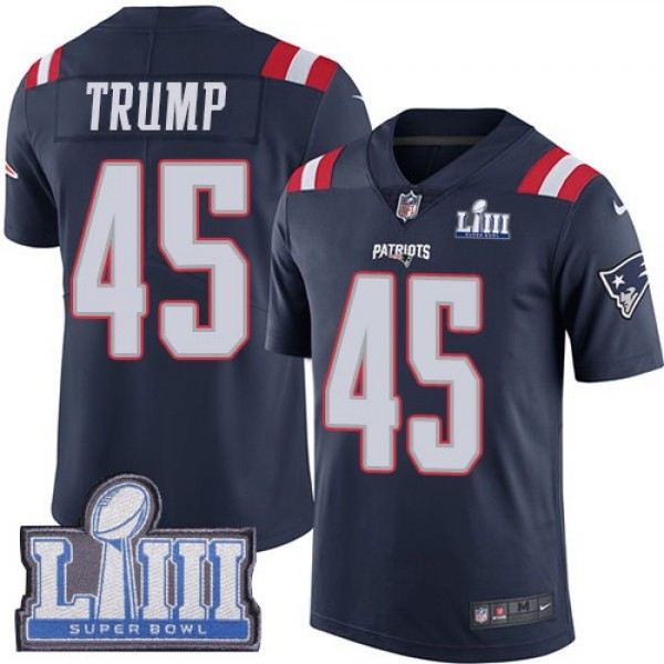 فوار التوت البري Nike Patriots #45 Donald Trump Navy Blue Super Bowl LIII Bound ... فوار التوت البري