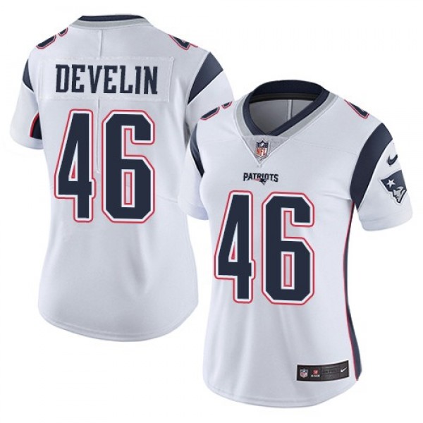 ملابس صيف اطفال Women's Patriots #46 James Develin White Stitched NFL Vapor ... ملابس صيف اطفال