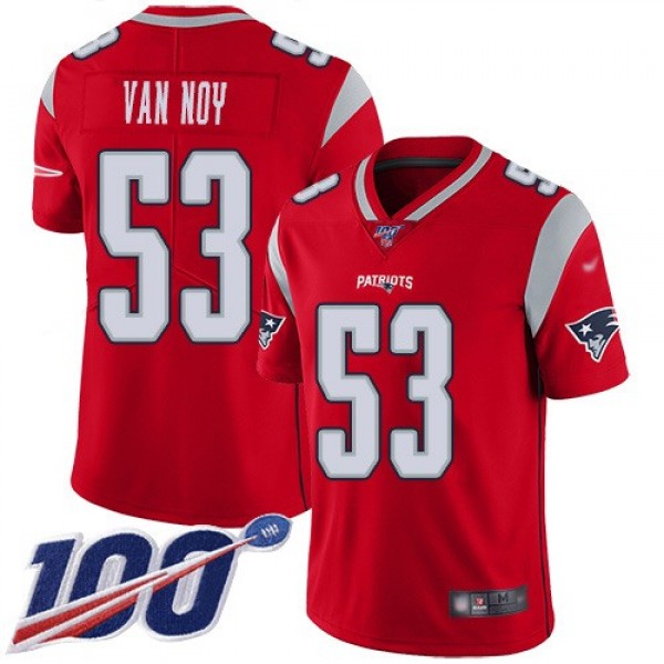Nike Patriots #53 Kyle Van Noy Red Men's Stitched NFL Limited Inverted Legend 100th Season Jersey