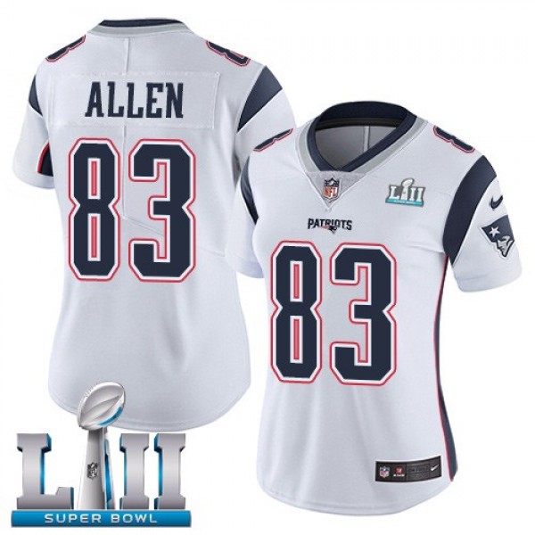 ملتي فيتامين للاطفال Women's Patriots #83 Dwayne Allen White Super Bowl LII Stitched ... ملتي فيتامين للاطفال