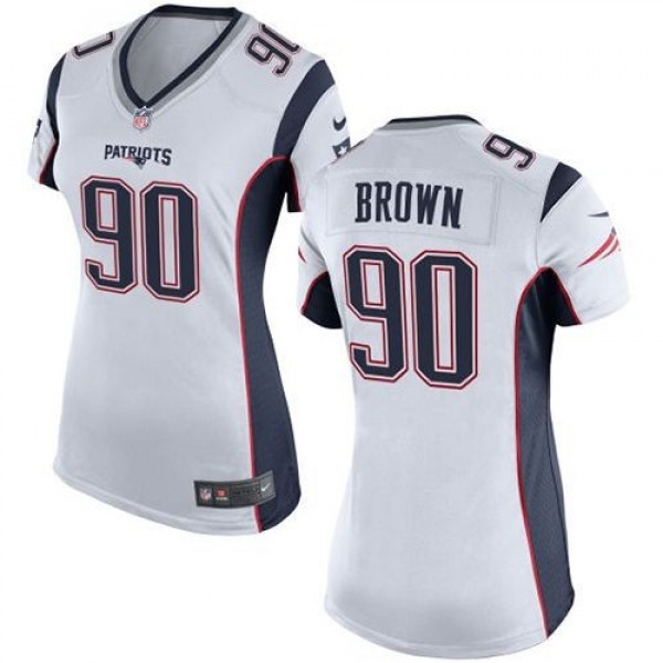 استخدام بندول نايت Women's Patriots #90 Malcom Brown White Stitched NFL New Elite ... استخدام بندول نايت