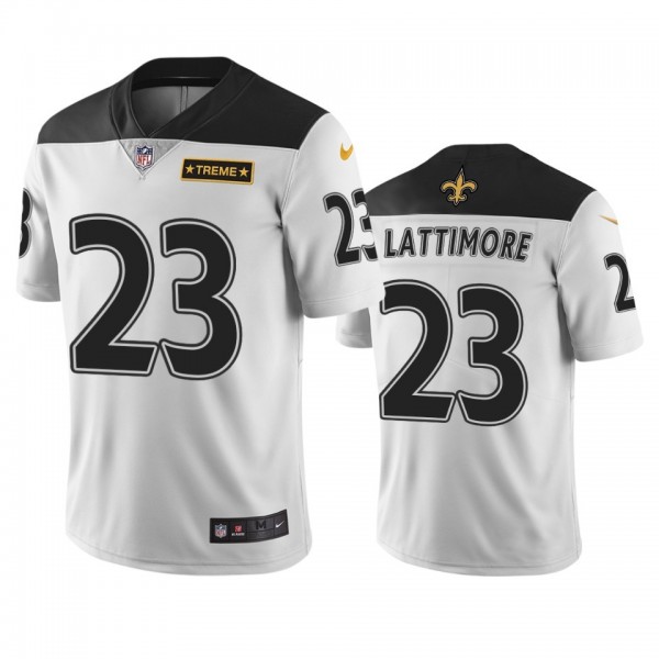 New Orleans Saints #23 Marshon Lattimore White Vapor Limited City Edition NFL Jersey
