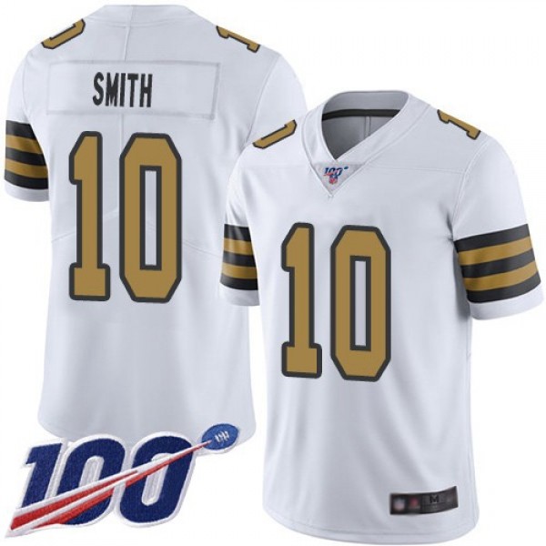 Nike Saints #10 Tre'Quan Smith White Men's Stitched NFL Limited Rush 100th Season Jersey