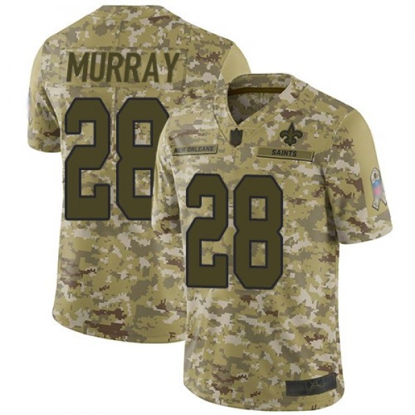 Nike Saints #28 Latavius Murray Camo Men's Stitched NFL Limited 2018 Salute To Service Jersey