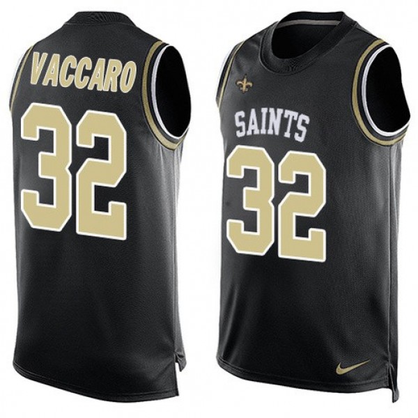 Nike Saints #32 Kenny Vaccaro Black Team Color Men's Stitched NFL Limited Tank Top Jersey
