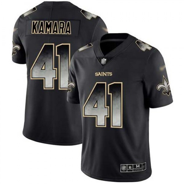 Nike Saints #41 Alvin Kamara Black Men's Stitched NFL Vapor Untouchable Limited Smoke Fashion Jersey