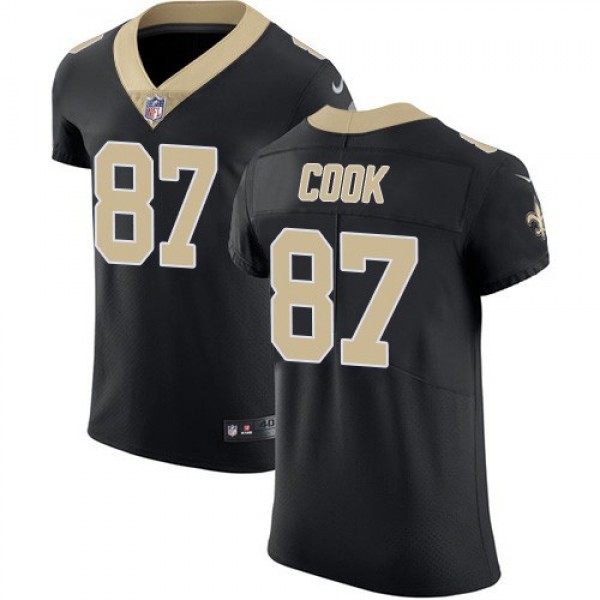 Nike Saints #87 Jared Cook Black Team Color Men's Stitched NFL Vapor Untouchable Elite Jersey