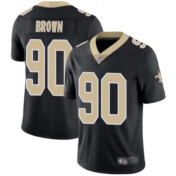 نشاء ملابس Nike Saints #90 Malcom Brown Black Team Color Men's Stitched NFL ... نشاء ملابس