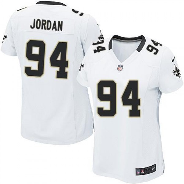 Women's Saints #94 Cameron Jordan White Stitched NFL Elite Jersey