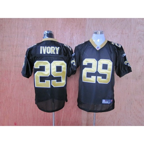 Saints #29 Christopher Ivory Black Stitched Throwback NFL Jersey