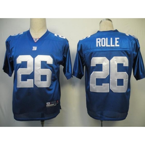 Giants #26 Antrel Rolle Blue Stitched NFL Jersey