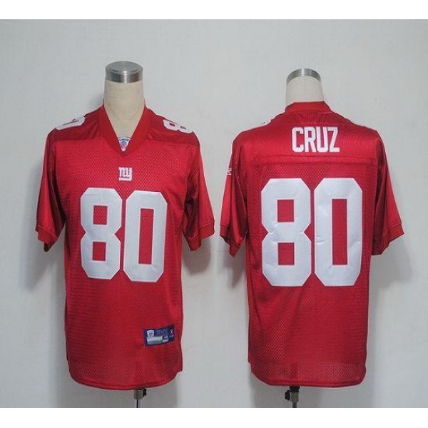 Giants #80 Victor Cruz Red Stitched NFL Jersey