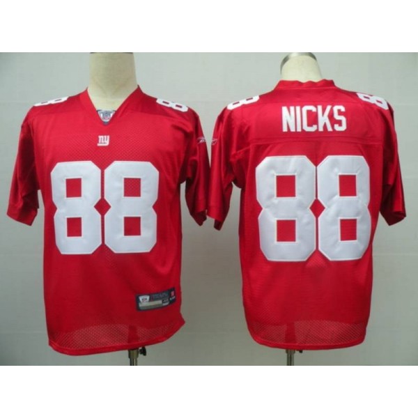 Giants #88 Hakeem Nicks Red Stitched NFL Jersey