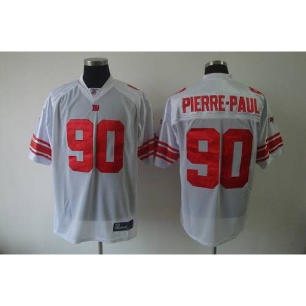 Giants #90 Jason Pierre-Paul White Stitched NFL Jersey