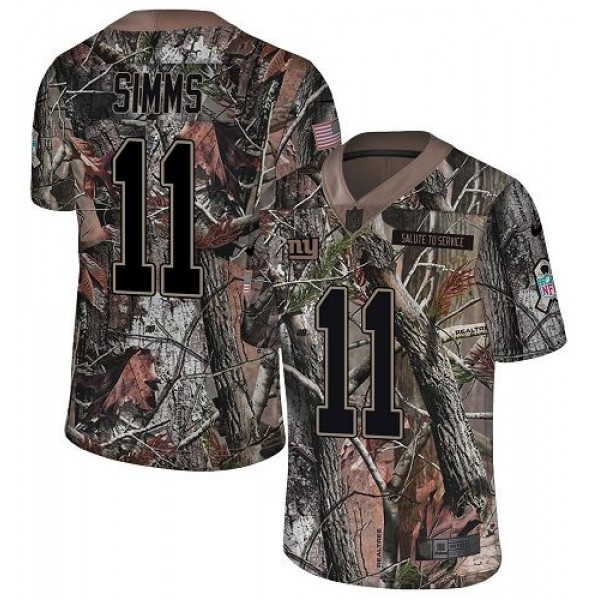 Nike Giants #11 Phil Simms Camo Men's Stitched NFL Limited Rush Realtree Jersey