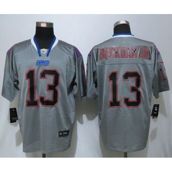 Nike Giants #13 Odell Beckham Jr Lights Out Grey Men's Stitched NFL Elite Jersey