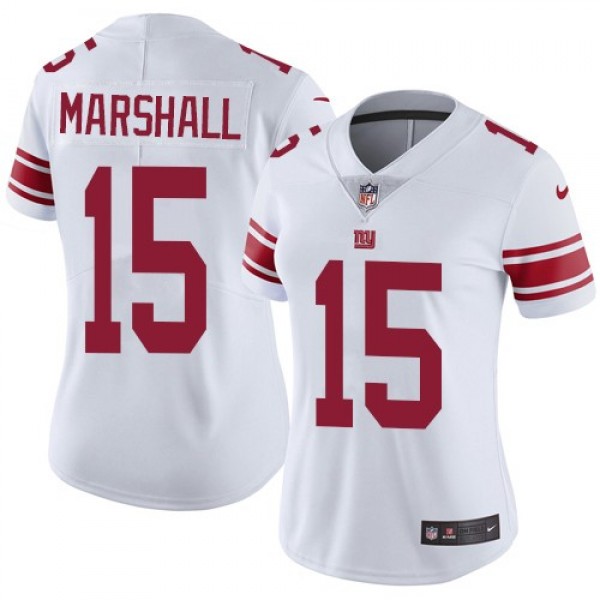 Women's Giants #15 Brandon Marshall White Stitched NFL Vapor Untouchable Limited Jersey