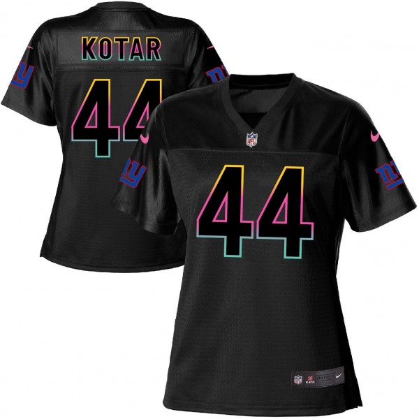 Women's Giants #44 Doug Kotar Black NFL Game Jersey
