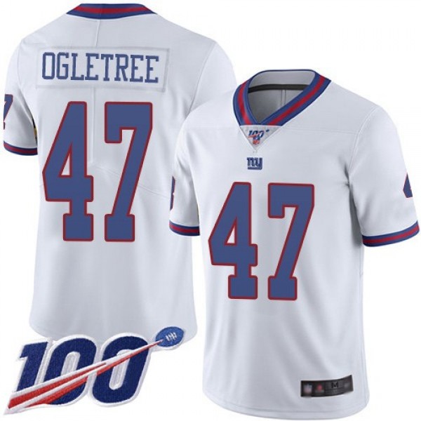 Nike Giants #47 Alec Ogletree White Men's Stitched NFL Limited Rush 100th Season Jersey
