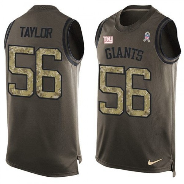 Nike Giants #56 Lawrence Taylor Green Men's Stitched NFL Limited Salute To Service Tank Top Jersey