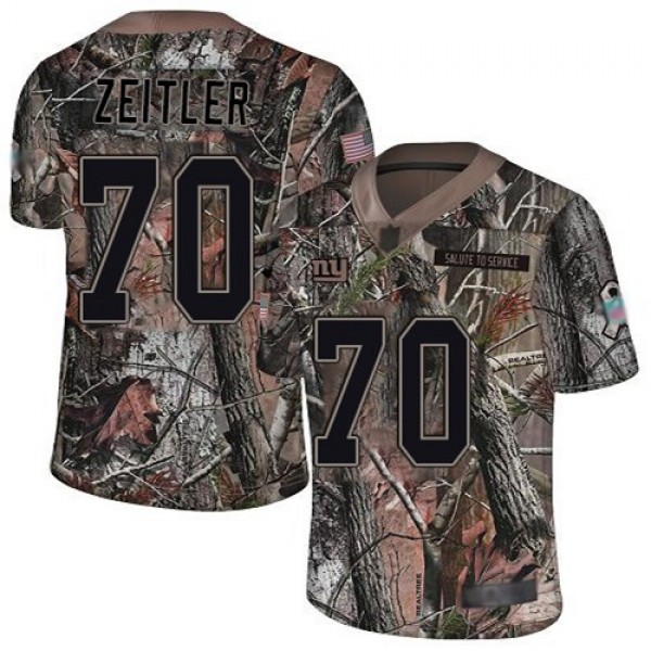 Nike Giants #70 Kevin Zeitler Camo Men's Stitched NFL Limited Rush Realtree Jersey
