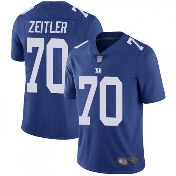 Nike Giants #70 Kevin Zeitler Royal Blue Team Color Men's Stitched NFL Vapor Untouchable Limited Jersey