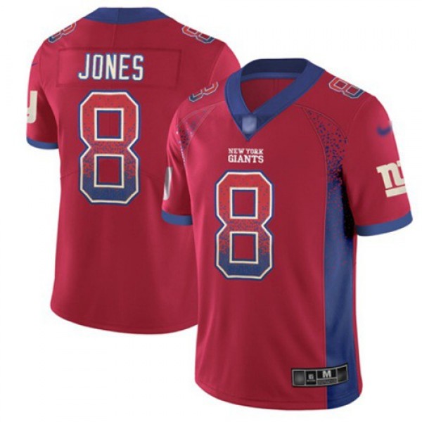 Nike Giants #8 Daniel Jones Red Alternate Men's Stitched NFL Limited Rush Drift Fashion Jersey