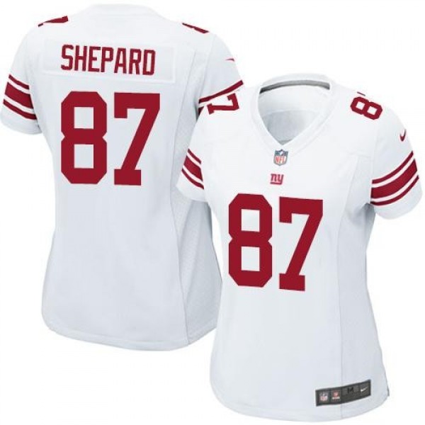 Women's Giants #87 Sterling Shepard White Stitched NFL Elite Jersey