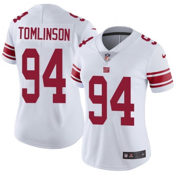 Women's Giants #94 Dalvin Tomlinson White Stitched NFL Vapor Untouchable Limited Jersey